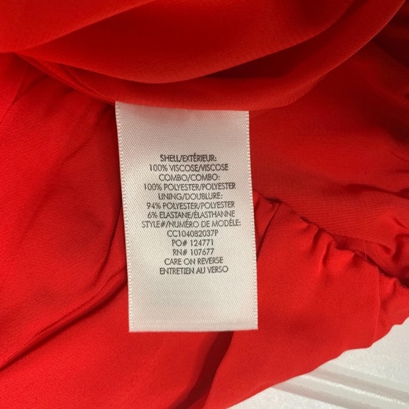 Alice + Olivia Alta Square Neck Silk-Blend Peasant Top Women Red Small NEW 331 - Picture 6 of 6